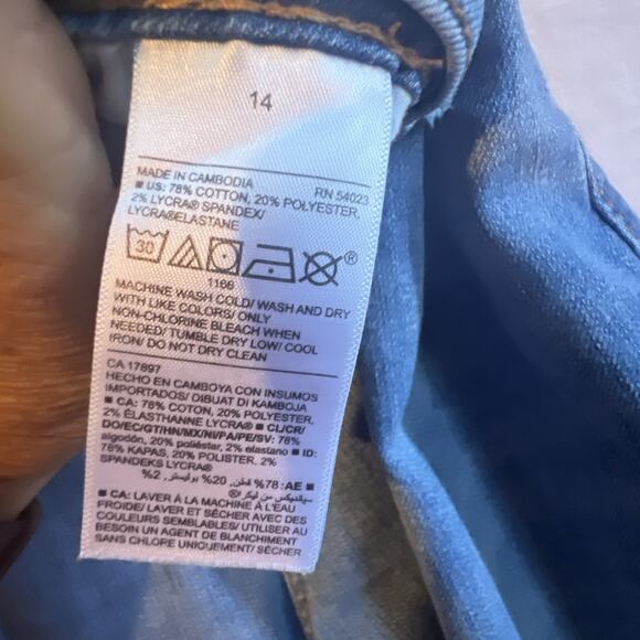 Old Navy Super Skinny Stretch Jeans Women's Size 14 Light Blue Wash Mid Rise - Picture 10 of 10